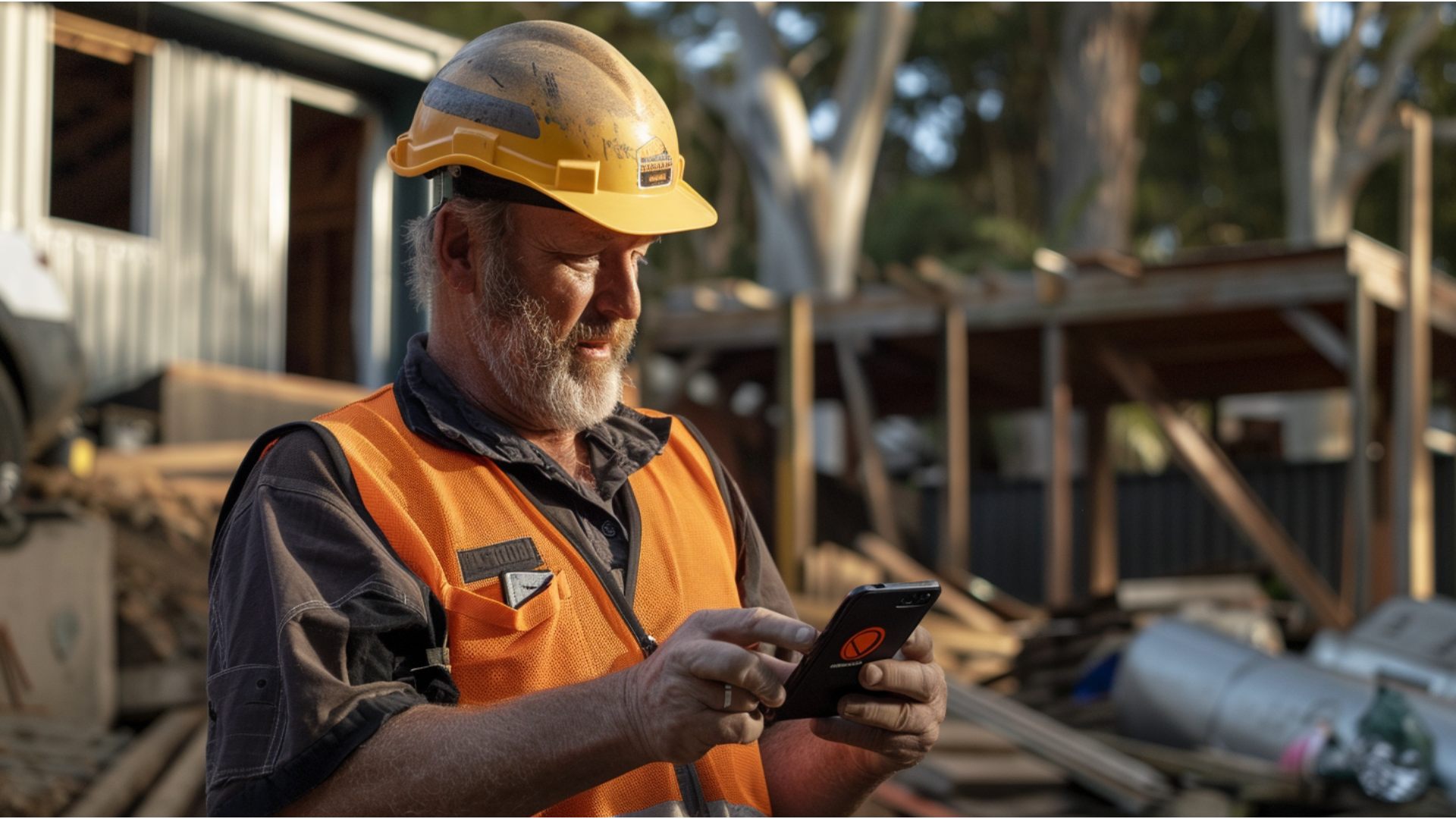 Australian tradie on construction site